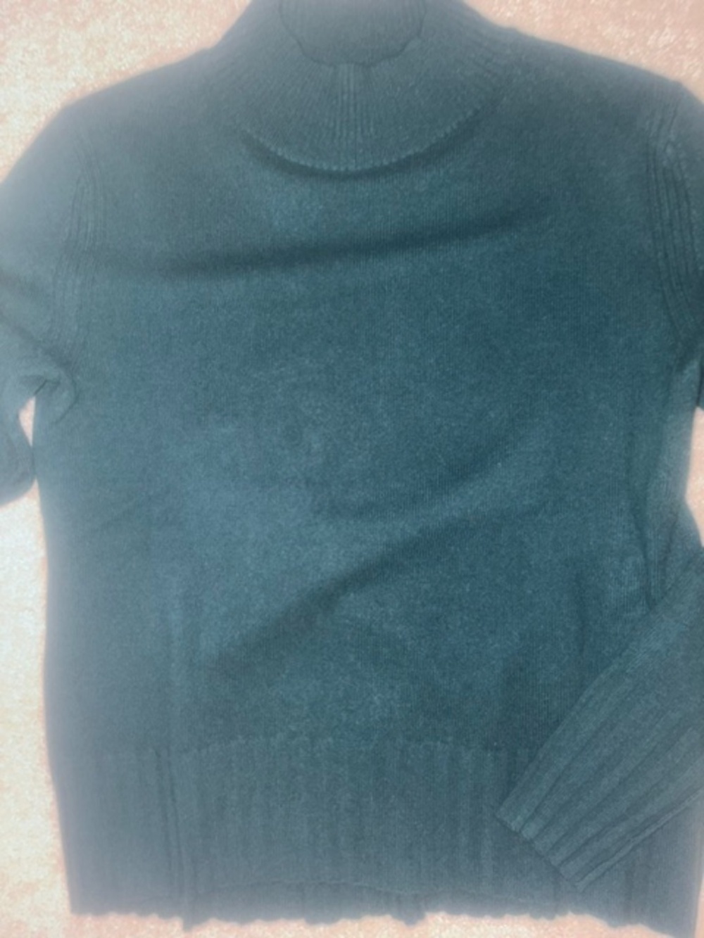 Dark Hunter Green J Crew mockneck 100% cashmere sweater XS